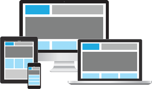 Responsive website shown across multiple devices